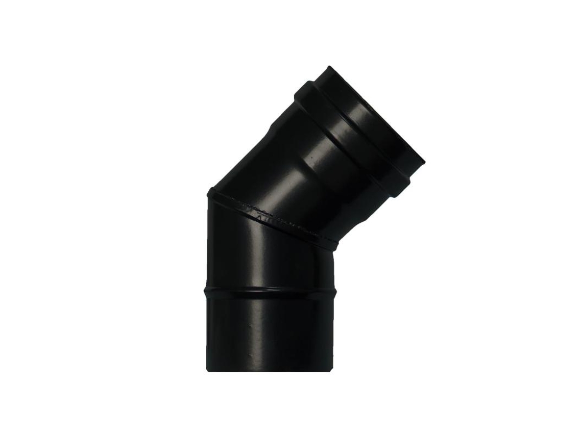 Codo estufa pellet vitrificado ø80 mm 45°