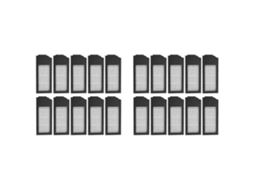 Kit De Filtro Hepa De Reposição Para Aspirador De Pó Ecovacs Deebot X1 Series Turbo / Omni (20 Peças)_ptg