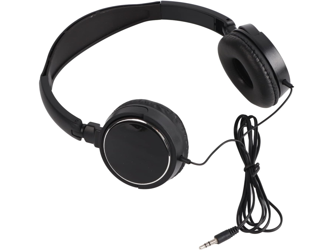 Fone De Ouvido Estéreo Com Fio, Dobrável, Compacto, Com Arco Ajustável, Conchas Auriculares Giratórias E Protetores
