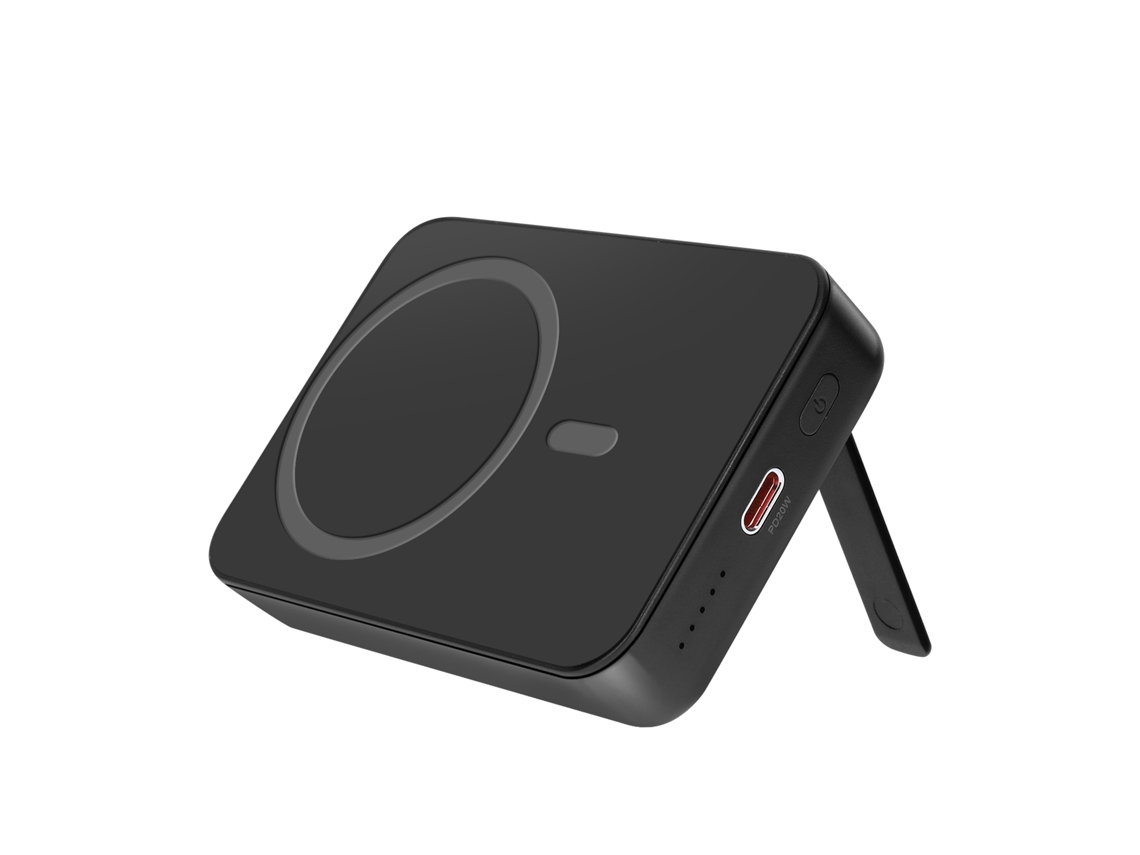 Powerbank Magsafe 10000mah Usb-c 20w Suporte Dobrável Preto