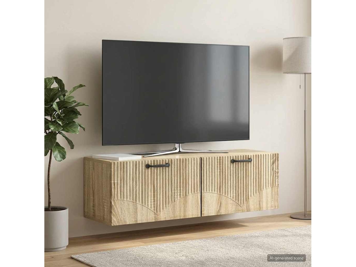 Vidaxl Gabinete de Tv de Parede Carvalho Sonoma 98 X 31 X 30 Cm