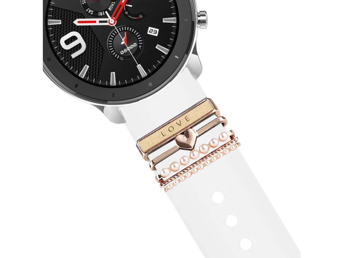 Bracelete Ticwatch Pro 021 Pulseira com Adorno Love Branco