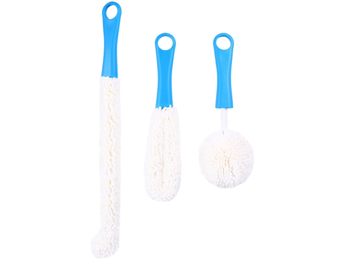 Holibanna Ferramenta De Limpeza Doméstica, Escova De Esponja Flexível Para Garrafas E Copos, 3-tamanhos, Reutilizável