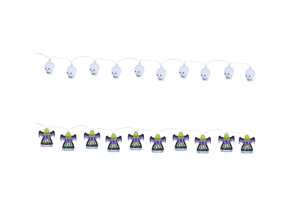 2 Conjuntos De Luzes De Corda De Halloween Para Decorações De Halloween