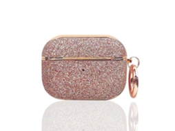 Camada protetora para fones de ouvido semi-fio com glitter e revestimento eletrolítico. GIECY