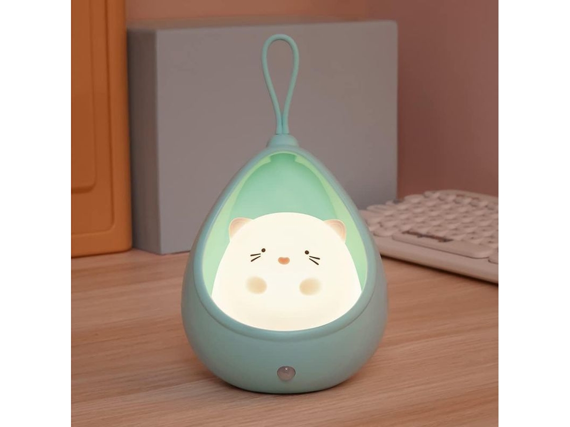 Luz Noturna com sensor de movimento Nova Line com gatinho recarregável | S/MARCA