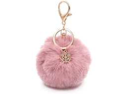 2026 llavero Linjou 2 Piezas Pelota de Pelo Artificial Fluffy Accesorio para Carro Y Bolsa