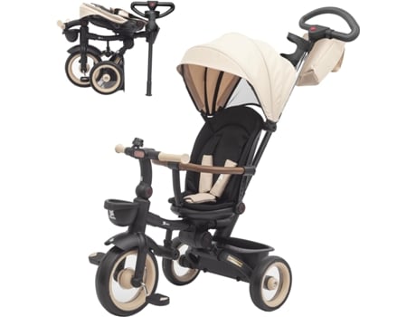 Baby Evolutive Tricycle Sami Triciclo Dobrável Para Bebé Com Assento Reclinável E Assento Giratório De 360° 2 Anos Carrinho De Bebé Twinly