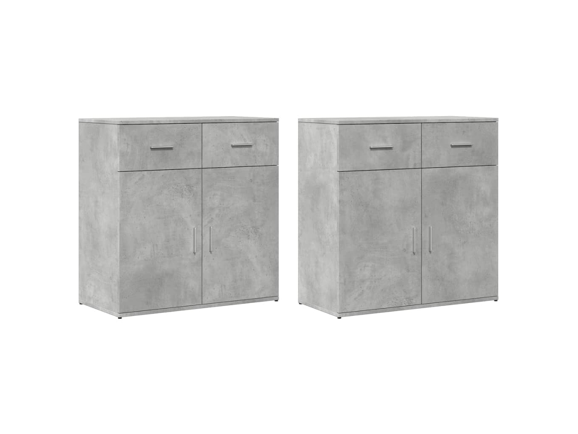 Sideboard, Sideboards Vidaxl Cinzeto Madeira Processada (n/a)