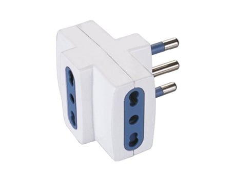 Poly Pool Pp0452 Tipo L It Universal Azul Color Blanco Adaptador de Enchufe Eléctrico