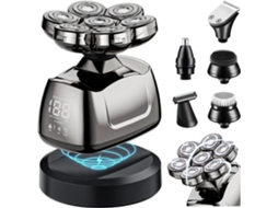 Razor Elétricos Para Homens, 6 Em 1 Aparelhos De Barba Com Cabeça Rotativa 7d, Aparador De Barba Ipx7 À Prova Dágua, Máquina De Barba Seco J150 Sanag