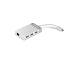 Trendnet Tuc Etgh3 Hub USB Tipo C USB/Ethernet 3 portas USB 3.0 1 porta RJ 45 Slowmoose