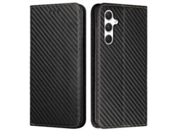 Compre Capa De Couro Flip Para Samsung Galaxy A26 5g / A16 5g / A16 4g Com Suporte E Fecho Magnético Forte, Preta