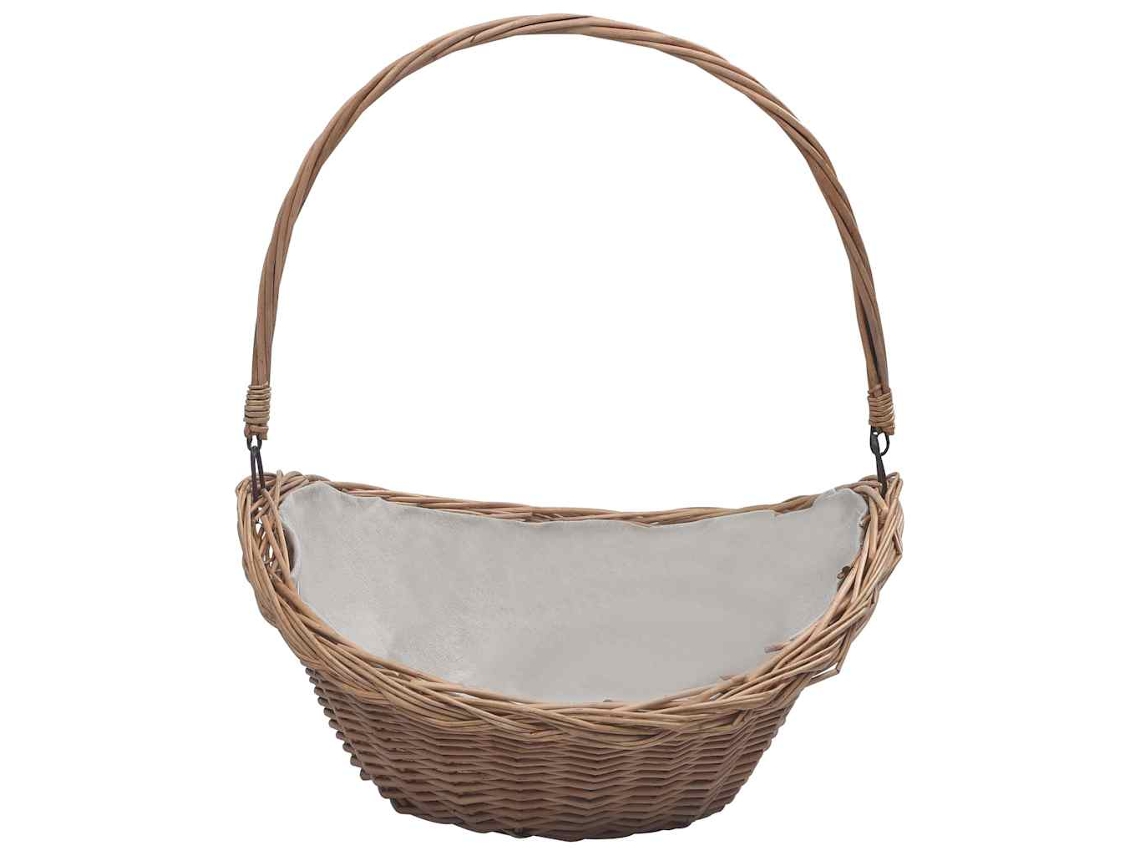 Firewood Basket, Firewood Baskets Vidaxl Marrom Vime