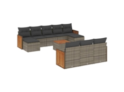 Garden Sofa Set, Garden Sofa Sets Vidaxl Cinzeto Rattan / Vime (n/a)
