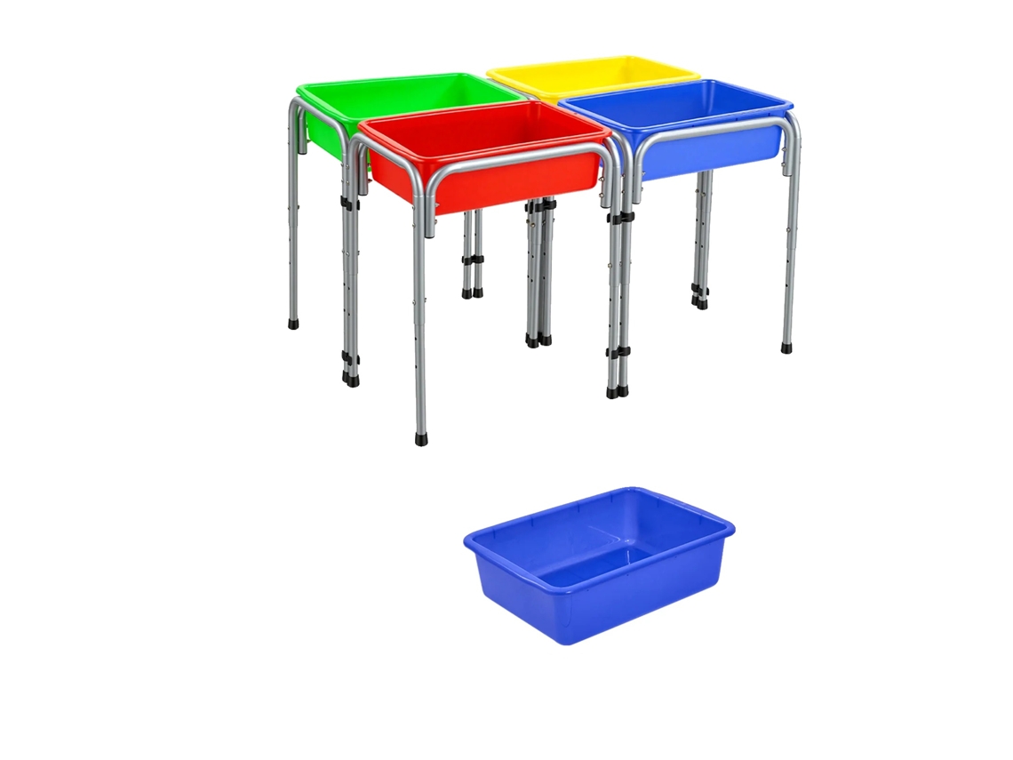 Mesa Sensorial, Mesa De Dois Lados, Caixas De Armazenamento Dobráveis, Metal 16polegadas 4pcs