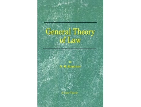Livro General Theory Of Law De N M Korkunov (inglês)