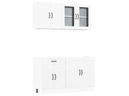Conjunto 4 Armário de Cozinha Conjunto Kalmar VIDAXL Branco