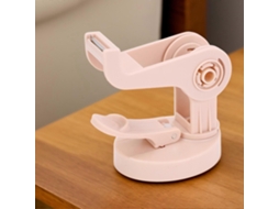 Dispensador de Fita Adesiva de Mesa com Ventosa, Ajustável, com Suporte para Rolo. Cor: Rosado. GOKOCO