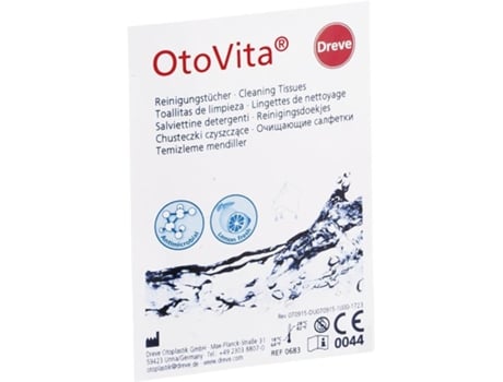 Lenços de Limpeza OTOVITA Toalhetes de Limpeza para Aparelhos Auditivos Protecção Auditiva 30 Peças