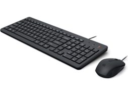 Mouse e teclado HP 150 com fio e teclado USB incluído preto