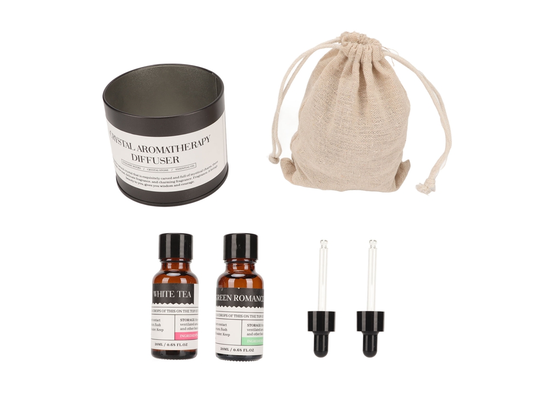2 Peças Difusor De Óleo Essencial 20ml Conjunto Aromaterapia Pedras Para Reduzir O Estresse No Quarto