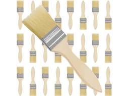 Conjunto de 24 pincéis de madeira, 5cm, para pintura e verniz S/MARCA