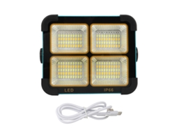 2026 lâmpada de Trabalho Led Solar 100w 10000lm 3000 6000k Ip66 Impermeável Recarregável Portátil Exterior
