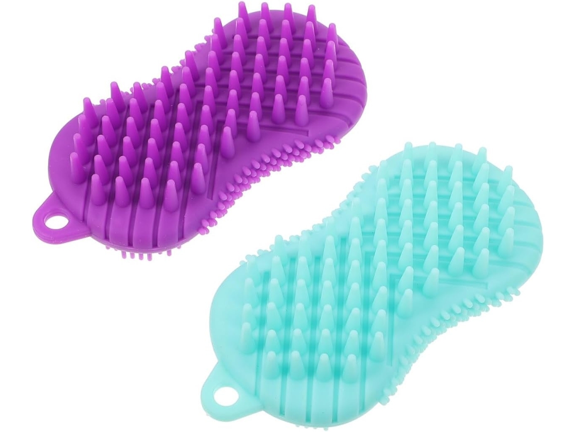 Lurelia Conjunto De 2 Escovas De Banho Para Bebé, Silicone Macio, Massagem Suave E Portátil, Uso Diário Leve