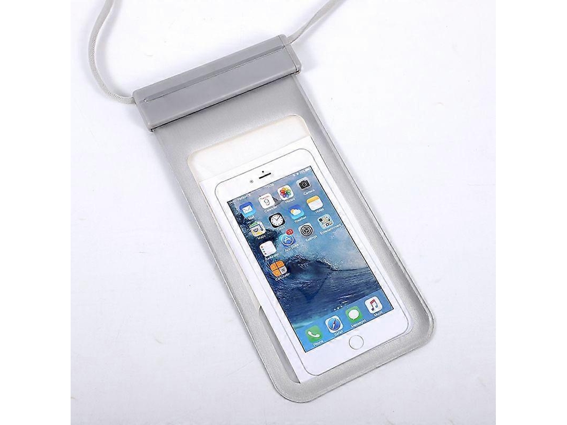 Capa Impermeável Para Celular, Capa Universal À Prova Dágua Ipx8, Bolsa Estanque Subaquática Para Celular De 6,2 Polegadas Para Iphone - Prata