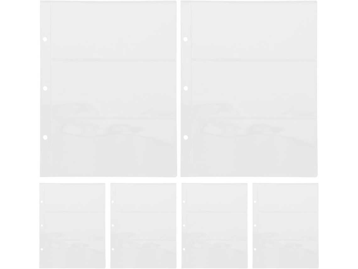 Pochetes Transparentes Pvc Para Formato A4 10 Páginas Móveis Para 3 Trous Protection Solide Para Álbuns De