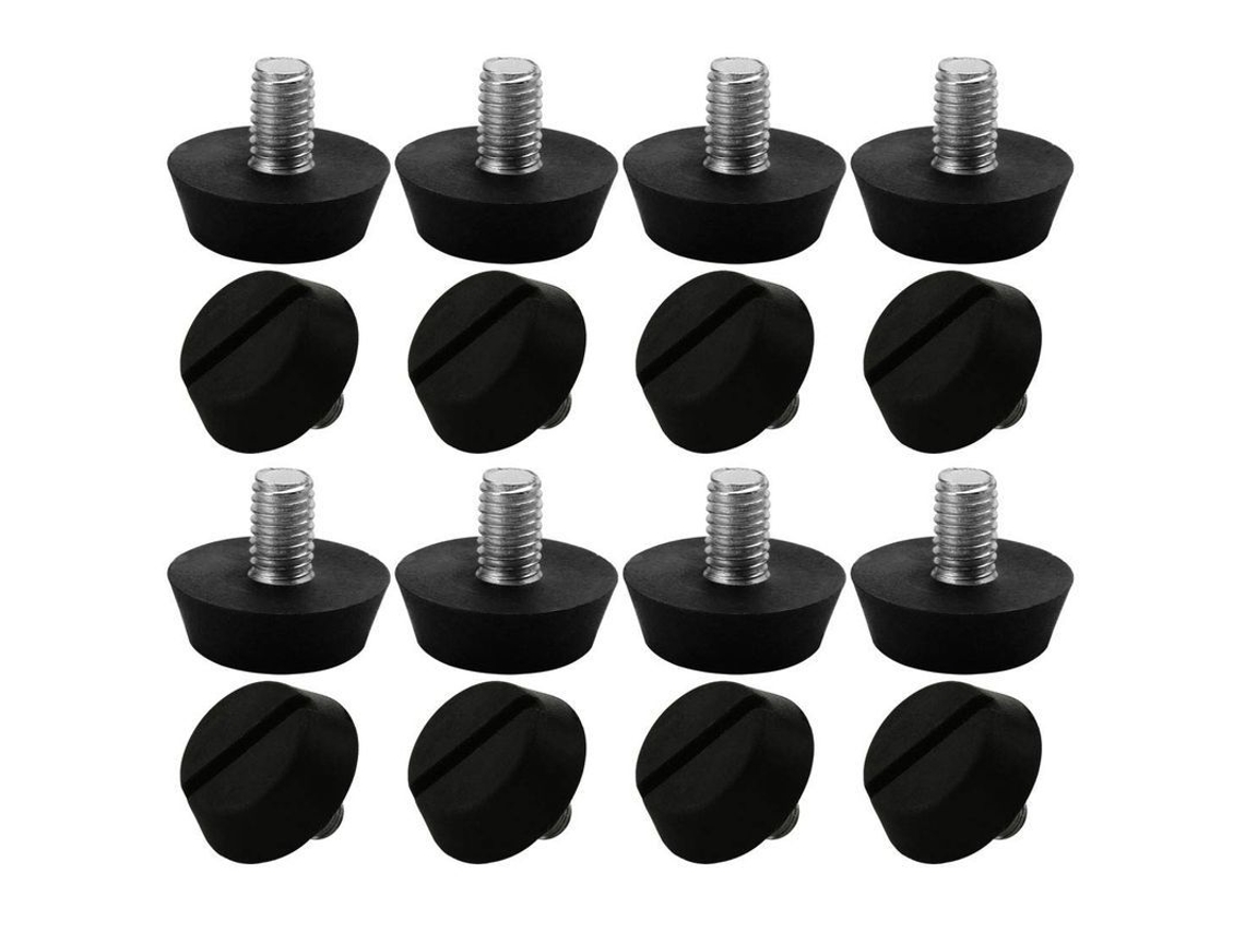 16 Peças de Pisos Ajustáveis de Móveis, Niveladores Suaves, Protetor de Solo M6 10x20mm S/MARCA