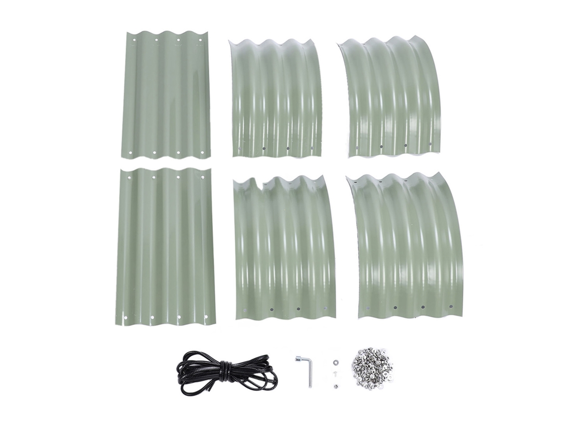 Caixa de Plantio LAXISCREED Aço Inox 304 Jardim Verde Claro
