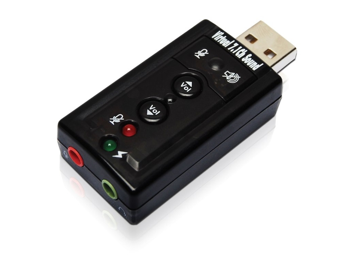 Placa De Som Externa Usb 7.1 - Adaptador De Som Virtual*