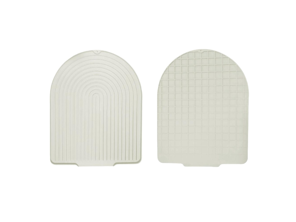 Tapete de Silicone para Ralo Inclinado em Formato de U, Protetor de Bancada Bege AQUAFORGE