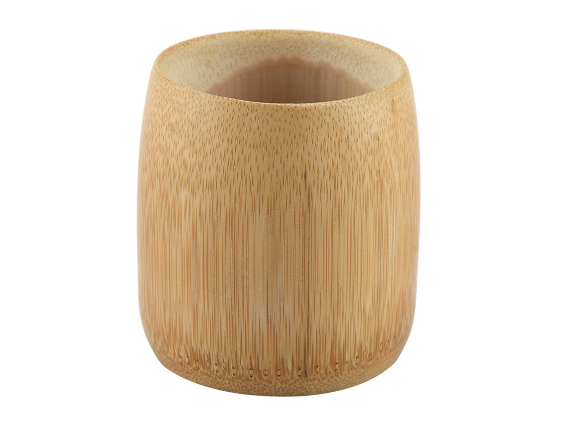 Eyf copo de Chá de Bambu Natural Puro Artesanal Sem Pintura Ecológico Boca Redonda M