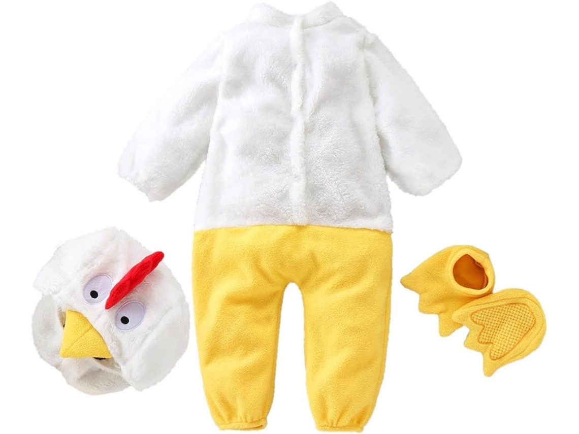 Roupa De Galinho Bebê, Fantasia De Galo Bebê Macacão De Pelúcia De Manga Comprida Com Chapéu De An Vayotoy