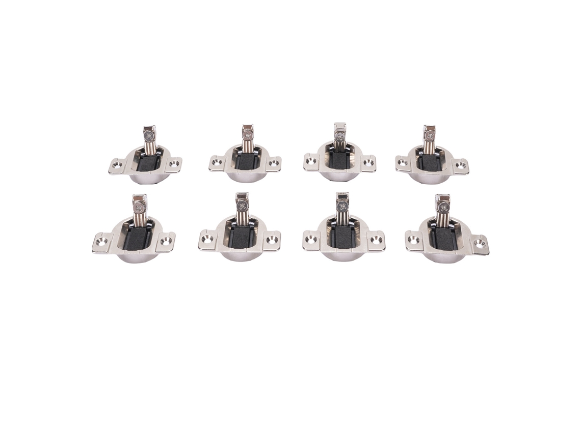 Laxiscreed Dobradiças De Substituição Para Armários, Fechamento Automático 110º, Zinco, Pack Com 8 Peças