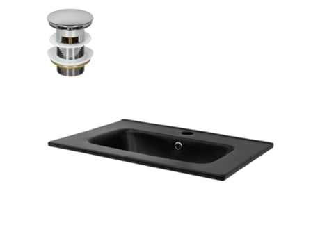 Lavatório ML-DESIGN (61 x 46 x 16.5 - Cerâmica - Preto)