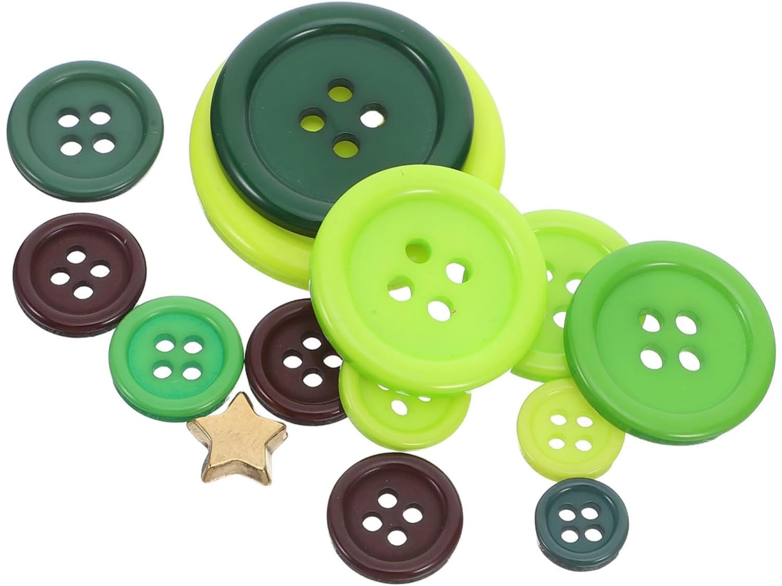 Kit De Decoração Natalina Com Botões Do Papai Noel, Kit De Artesanato Natalino Para Decoração De Árvore De Natal Kit De Decoração Natal Gokoco
