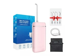 Irrigador Oral Yizhood Portátil De 3 Modos 140ml Tanque De Água 4 Bicos Rosa