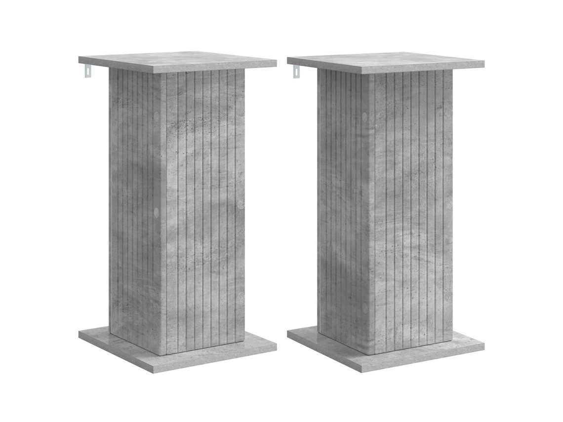 Conjunto 2 Suporte Moderno Para Plantas Vidaxl Cinzento Derivados De Madeira (30,5 X 30 X 60,5 Cm)