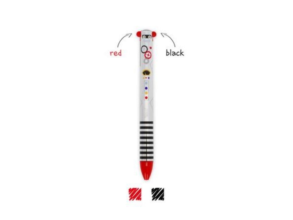Caneta 2 Cores Clickclack Robot Legami