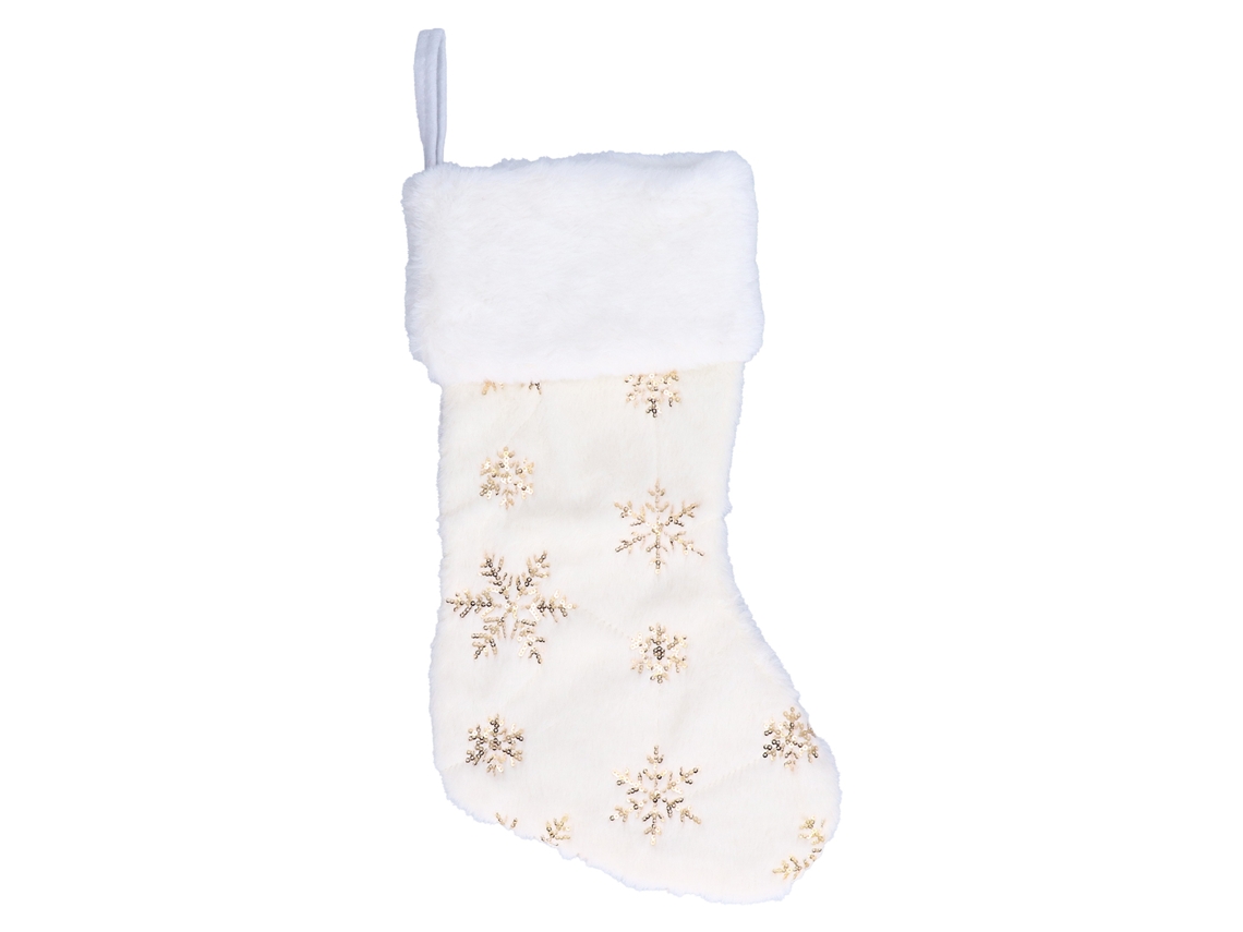 Laxiscreed Meias De Natal Em Poliéster Com Bordado De Floco De Neve Para Decoração Natalícia