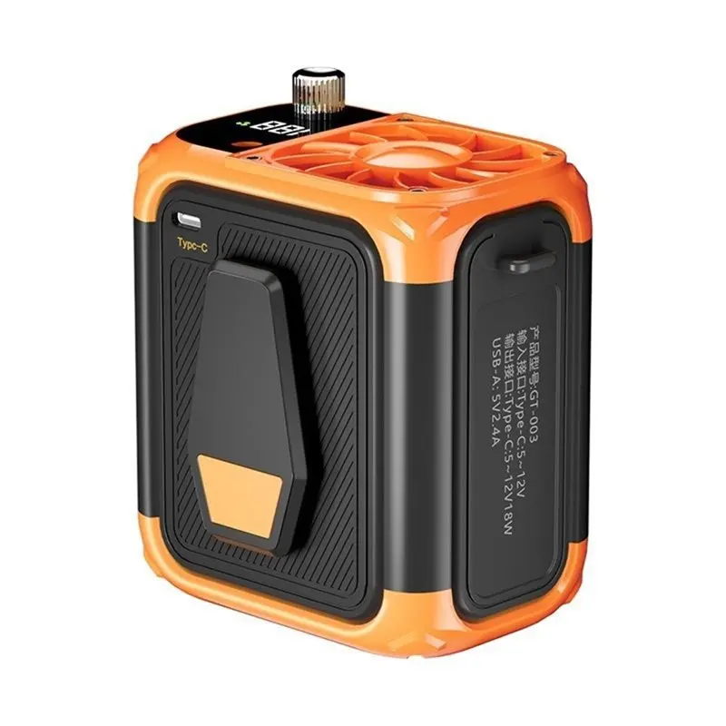 Ventilador De Pescoço Usb Padrão Europeu, Mini Ventilador De Cintura De Alta Velocidade Sem Lâminas Com Display Digital