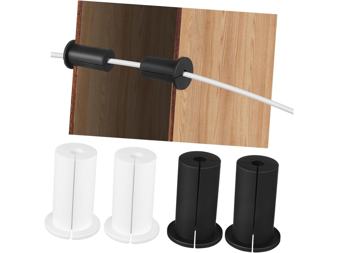 Conjunto de 4 Protetores de Silicone para Furos Cabos Na Parede,