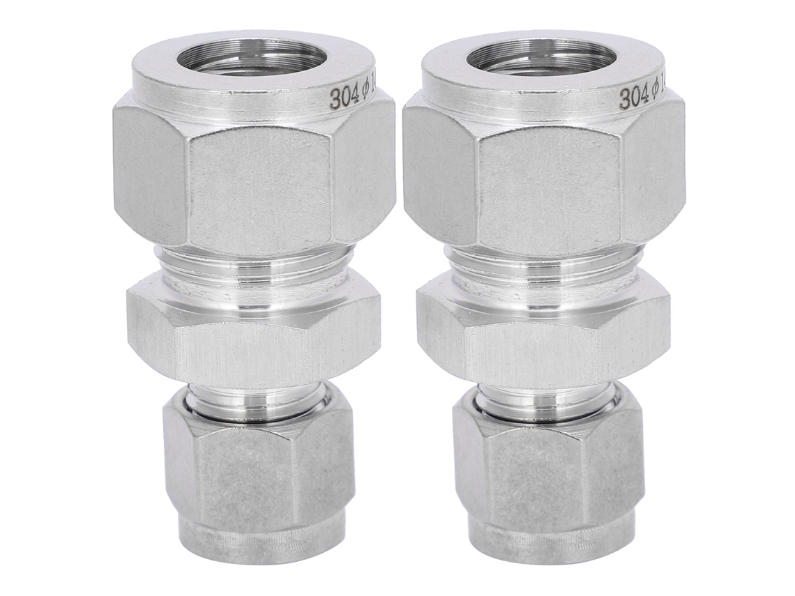 Adaptador Conexão Compressão Aço Inoxidável 304 Dobra Ferrula Reto (ф8-ф14)