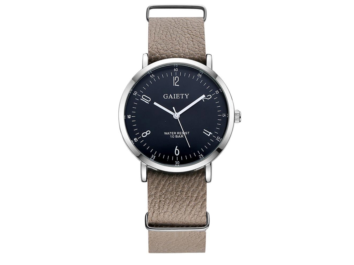 Reloj De Cuarzo Analógico Para Hombre Con Correa De Pu, Gaiety Reloj De Pulsera Clásico Empresarial (gris)
