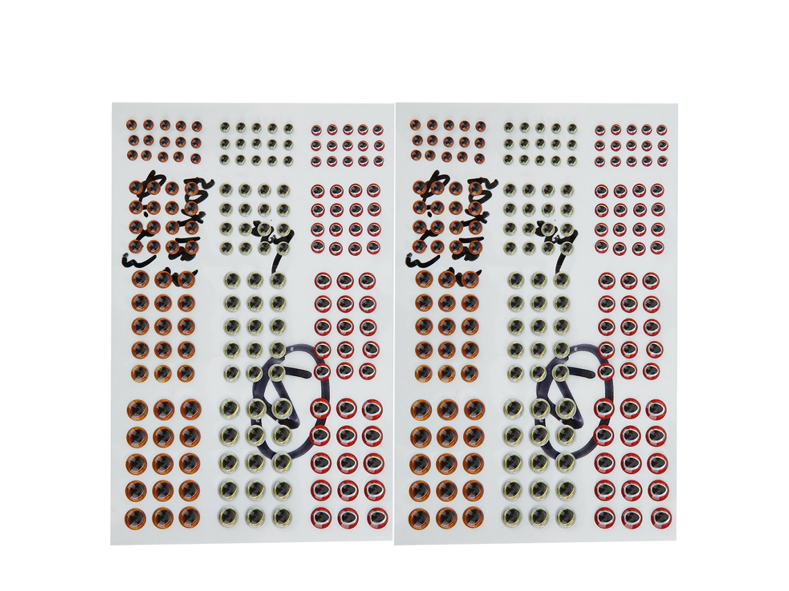 2 Folhas Olhos De Peixe Artificial 3d Simulação Lure Bait Diy Sticker 366 Peças 4 Tamanhos Acessório De Pesca