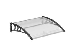 Toldo Externo, Impermeável, Proteção UV, Pc, Pp, Alumínio, 75x100x23 Cm, Transparente/Preto ORBITRA COMMERCE
